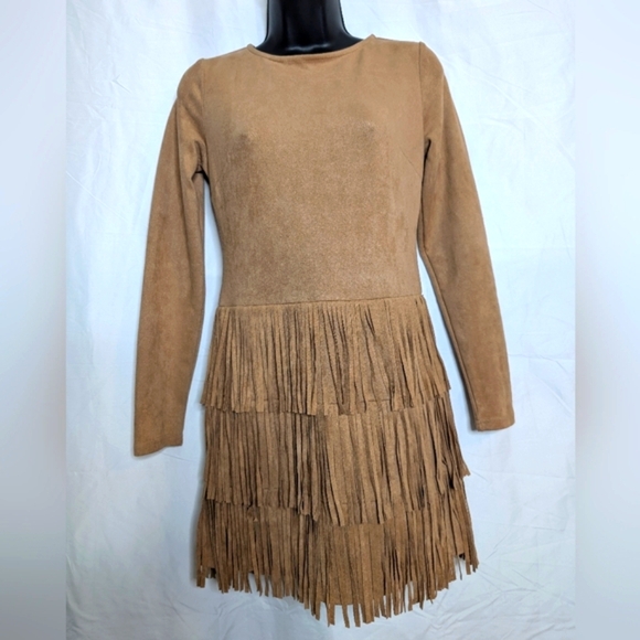 Peach Love California Dresses & Skirts - Peach Size Small Love California Tan Mini Dress All Ocation Western Style.